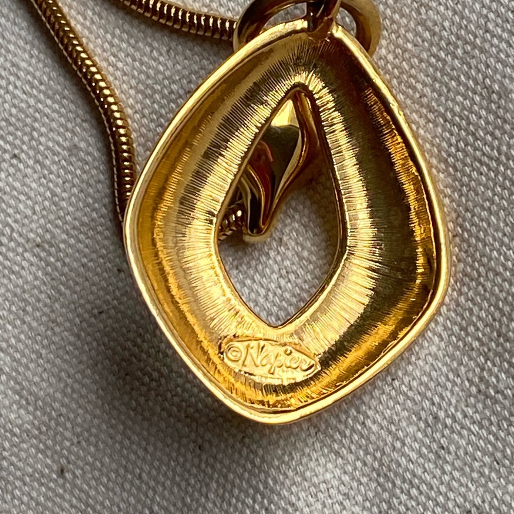 Napier Gold Teardrop Pendant Necklace - Picture 3 of 4